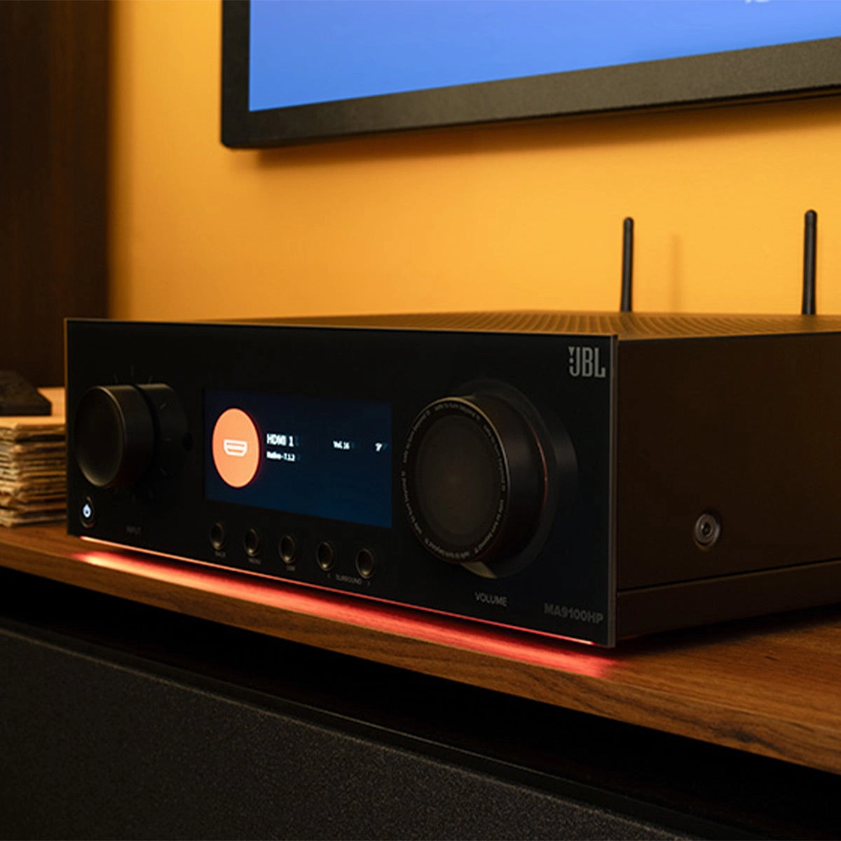 JBL Stage 5.1.4 Home Theater System with 12 in Sub and 140 Watts/Channel Receiver (Black)