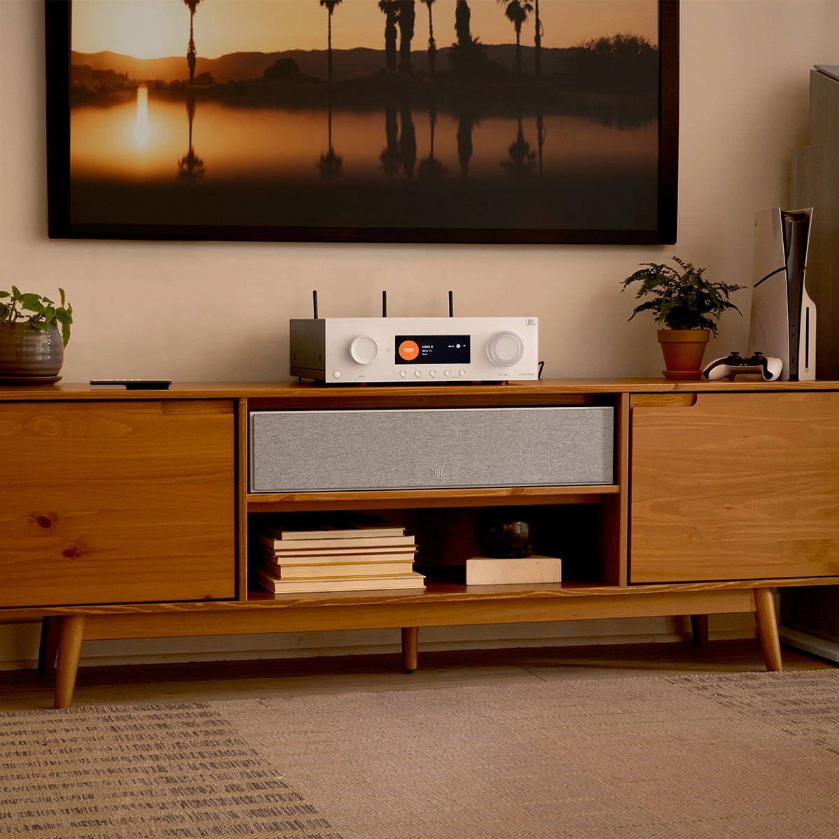 JBL Stage 5.1.4 Home Theater System with 12 in Sub and 140 Watts/Channel Receiver (White)