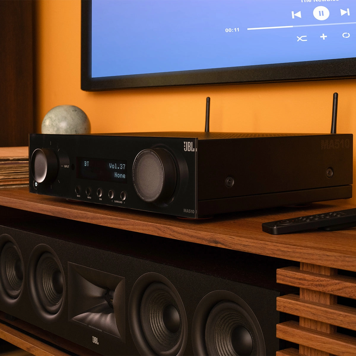 JBL Stage 5.1 Home Theater System with 10 in Sub and 75 Watts/Channel Receiver (Black)