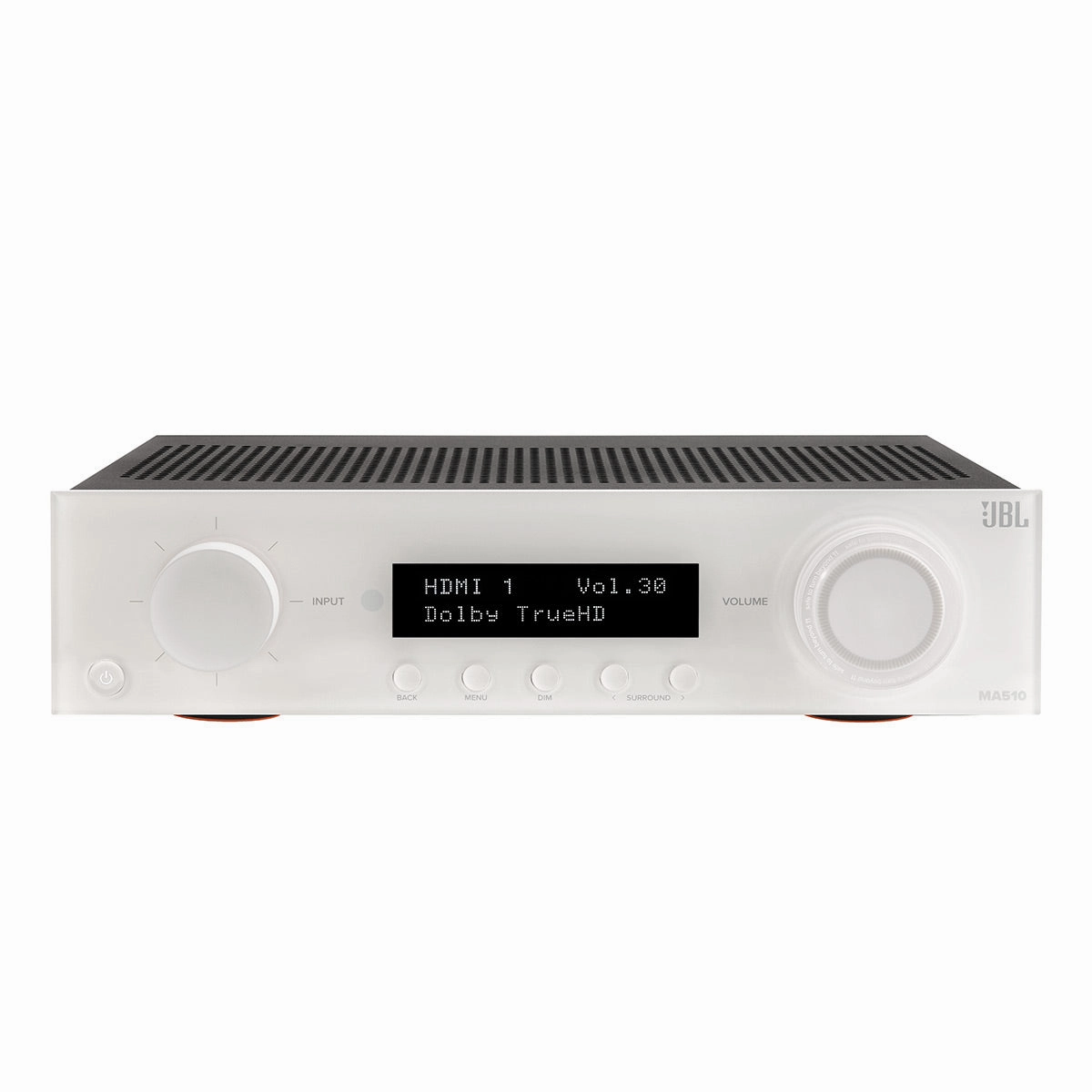 JBL Stage 5.1 Home Theater System with 10 in Sub and 75 Watts/Channel Receiver (White)