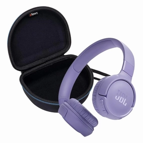 JBL Tune 520BT Wireless On Ear Bluetooth Headphone Bundle with gSport Case (Purple) On ear,On-ear Headphones,Ear-pad Audio