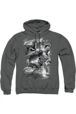 Justice League of America Atmospheric Adult Pull Over Hoodie / Hooded Sweatshirt