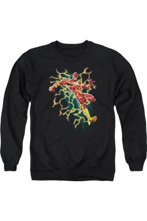 Justice League of America Electric Death Adult Crewneck Sweatshirt