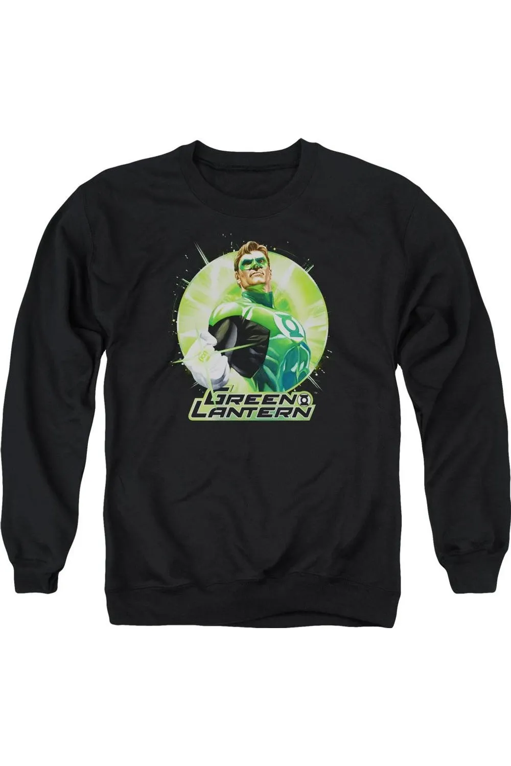 Justice League of America Green Static Adult Crewneck Sweatshirt