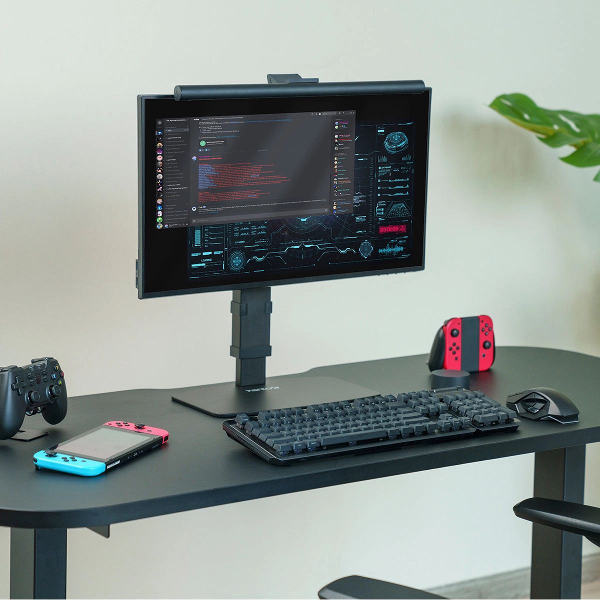 Kanto DTS1000 Universal Desktop Stand with Adjustable Height, Tilt, and Swivel for 17" - 32" Monitors