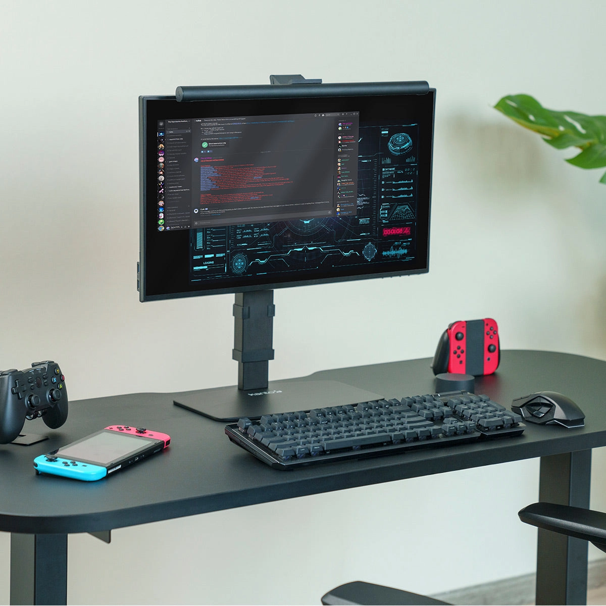 Kanto DTS1000 Universal Desktop Stand with Adjustable Height, Tilt, and Swivel for 17" - 32" Monitors