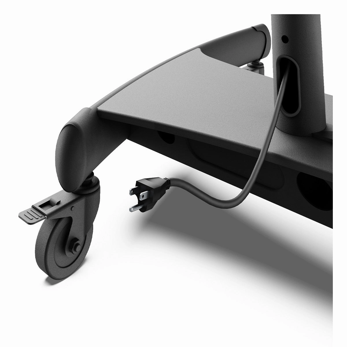 Kanto MTM86PL Height-Adjustable Rolling TV Stand for 55" - 86" TVs with Device Tray and Webcam Shelf