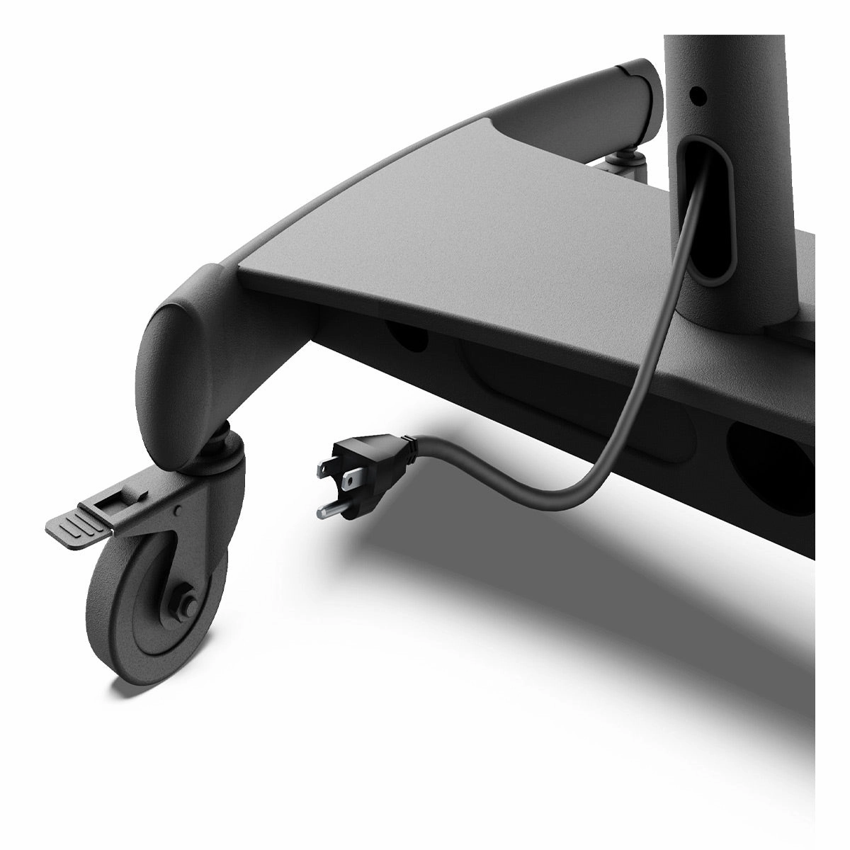 Kanto MTM86PL Height-Adjustable Rolling TV Stand for 55" - 86" TVs with Device Tray and Webcam Shelf