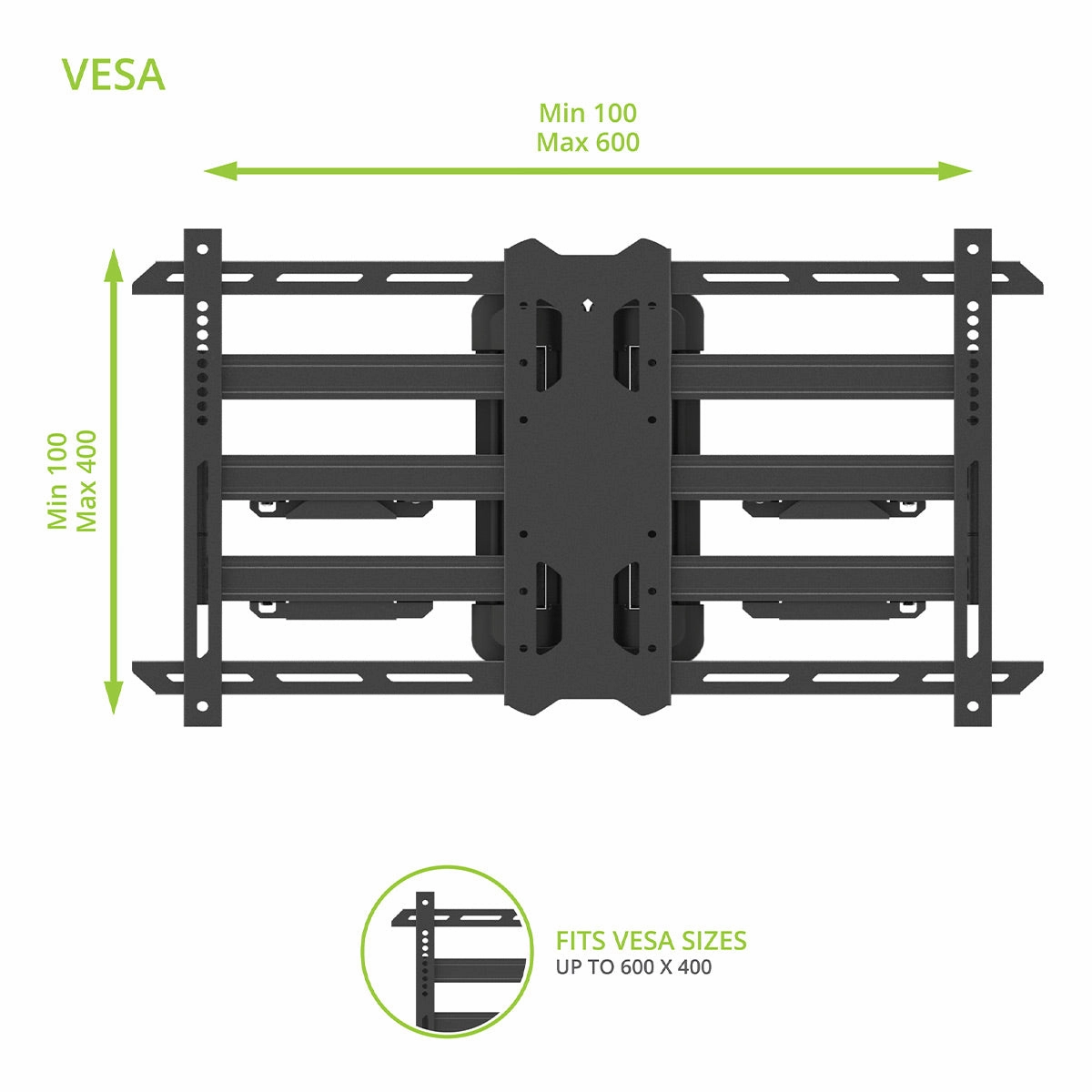 Kanto PDC650 Full Motion Corner Mount for 37" - 70" TV