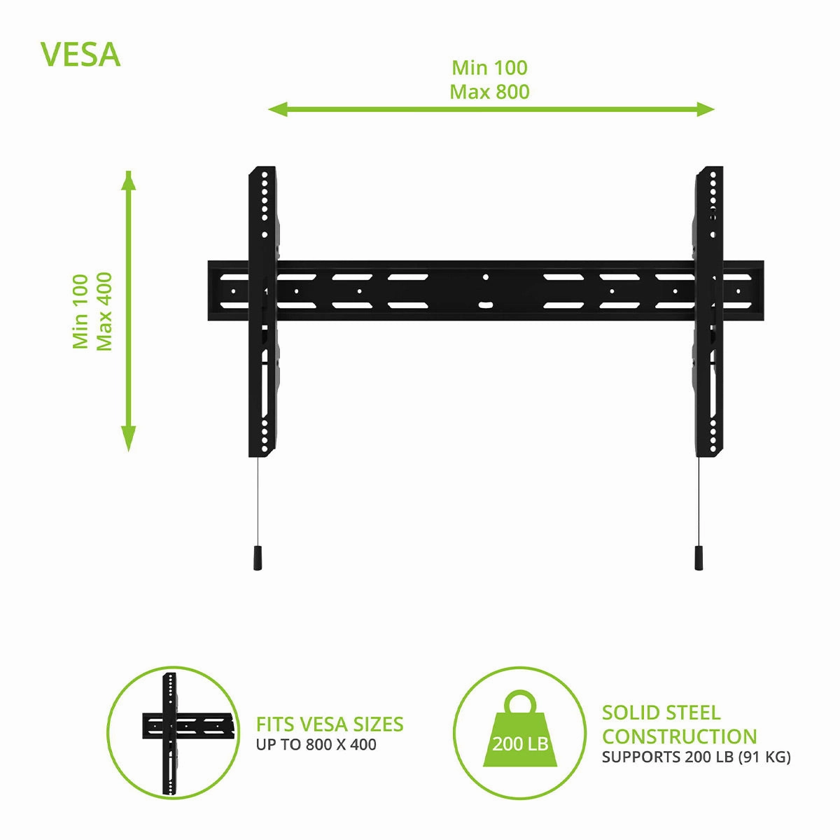 Kanto PF400 Low Profile Wall Mount for 40" - 90" TV