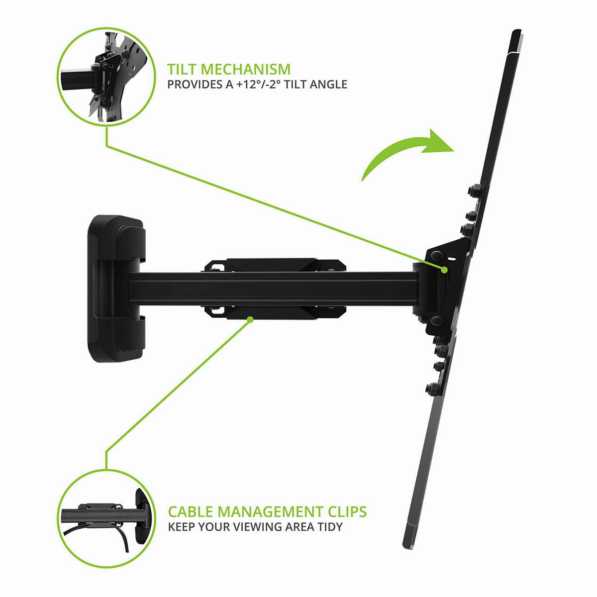 Kanto PS200 Articulating Full Motion TV Mount for 26" - 60" TV