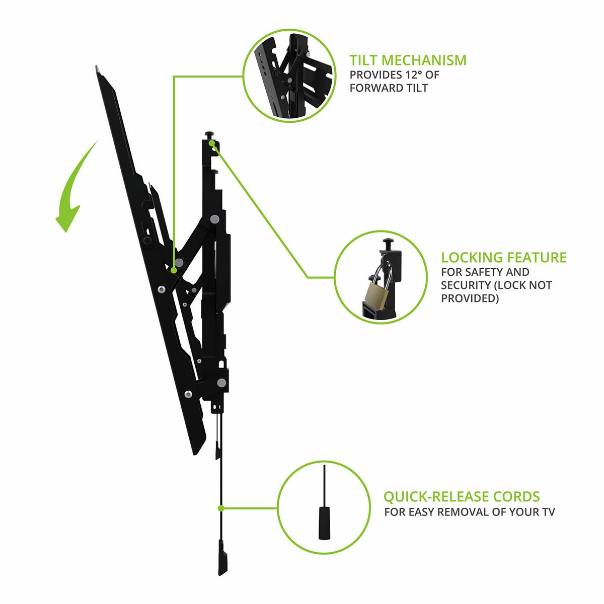 Kanto PT300 Dual Stud Tilting Mount for 32" to 90" TV