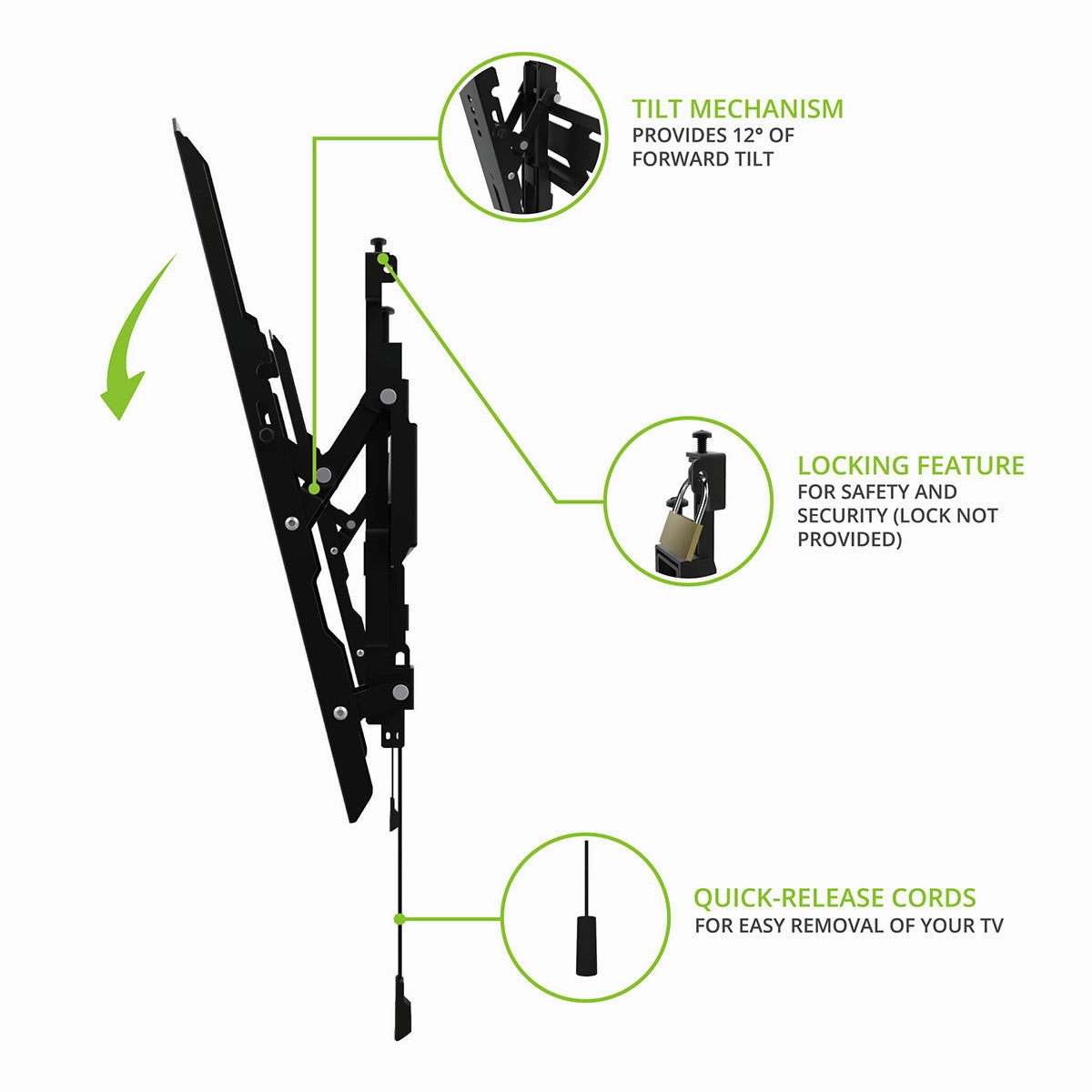 Kanto PT300 Dual Stud Tilting Mount for 32" to 90" TV