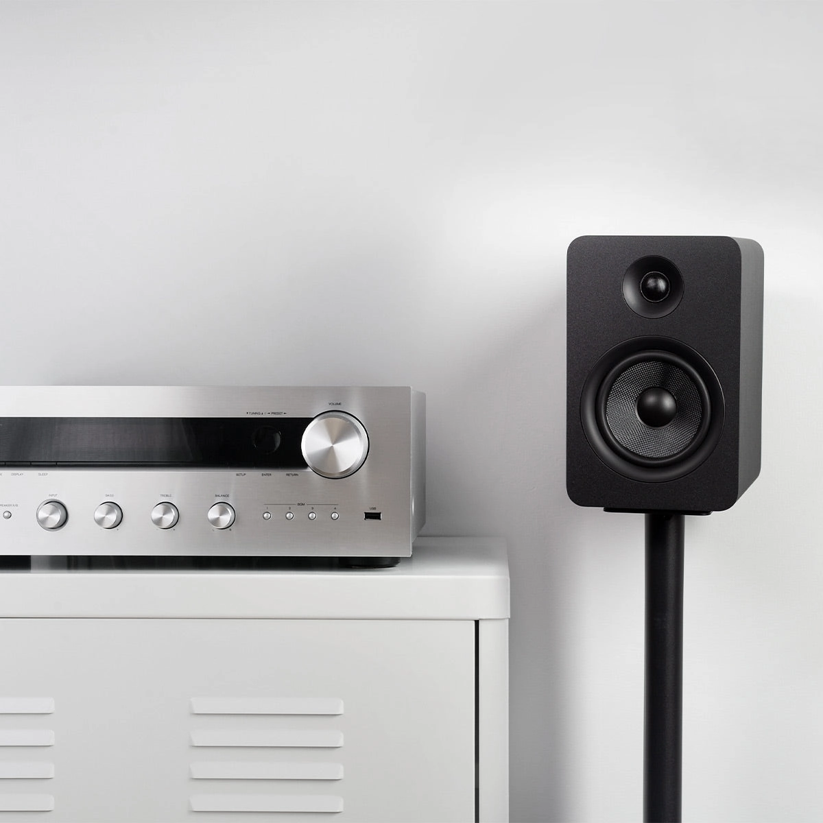 Kanto SP26PL 26" Bookshelf Speaker Stands with Rotating Top Plates and Cable Management  Pair (Black)
