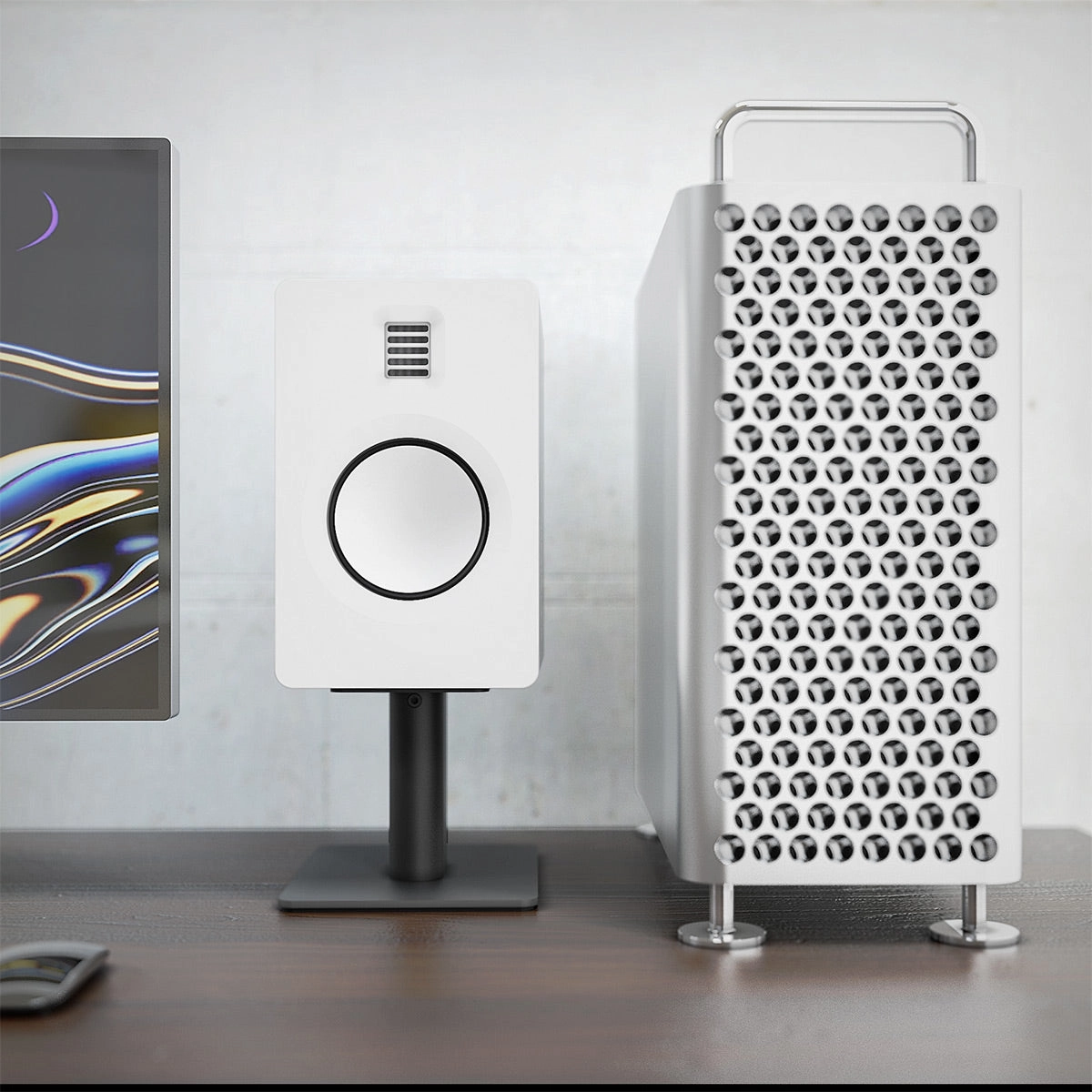 Kanto SP6HD 6" Universal Desktop Speaker Stands with Rotating Top Plates and Cable Management - Pair (Black)
