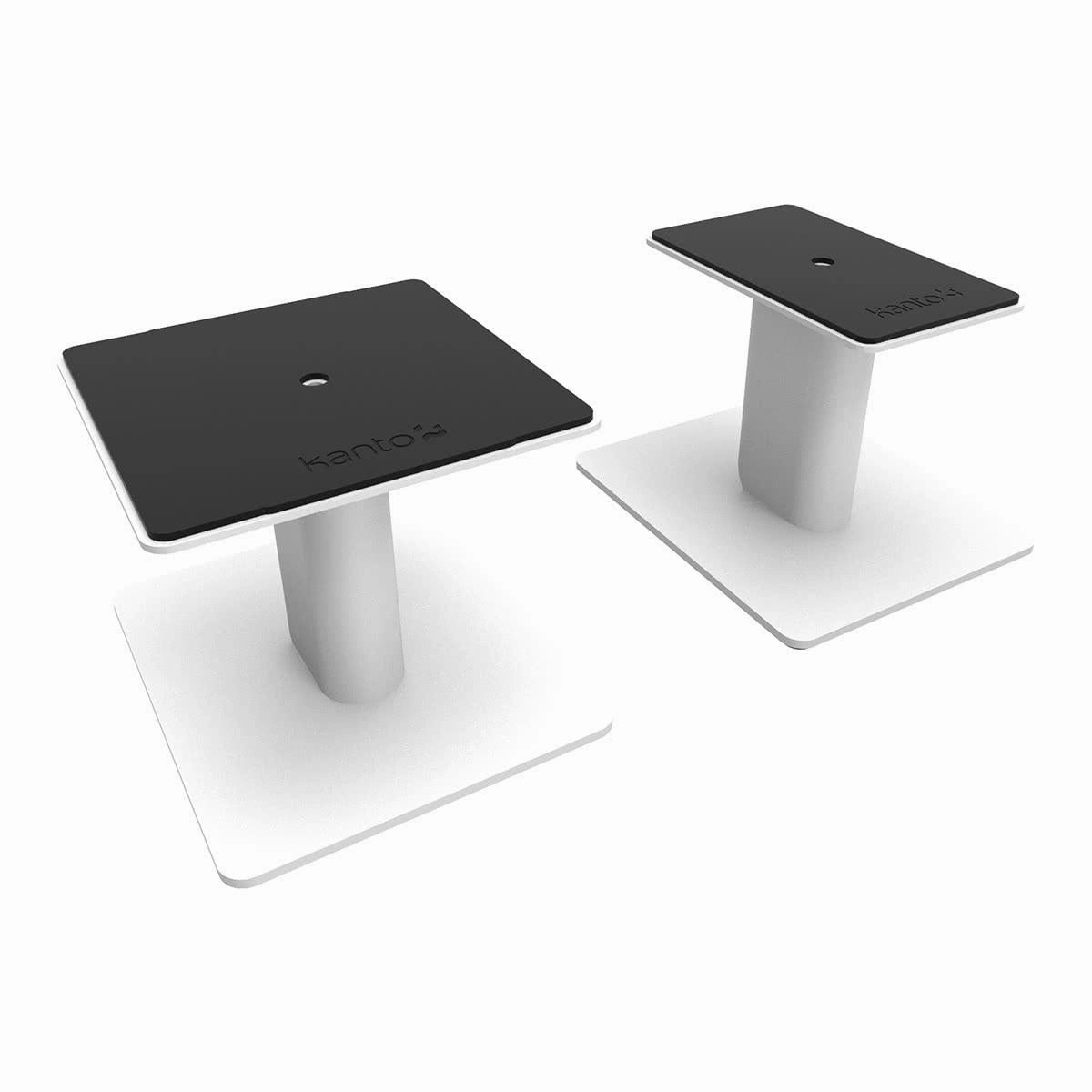 Kanto SP6HD 6" Universal Desktop Speaker Stands with Rotating Top Plates and Cable Management - Pair (White)