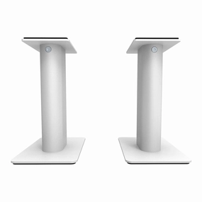 Kanto SP9 9" Universal Desktop Speaker Stands with Rotating Top Plates and Cable Management - Pair (White) Speaker stands,Audio Stands,Speaker Mounts