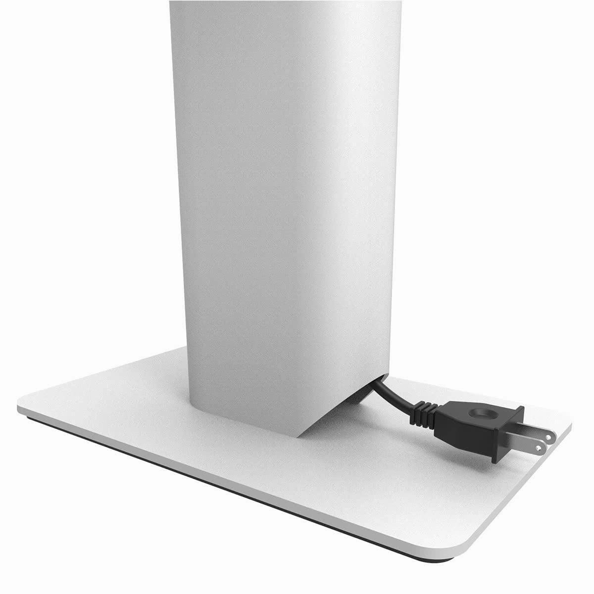 Kanto SP9 9" Universal Desktop Speaker Stands with Rotating Top Plates and Cable Management - Pair (White)