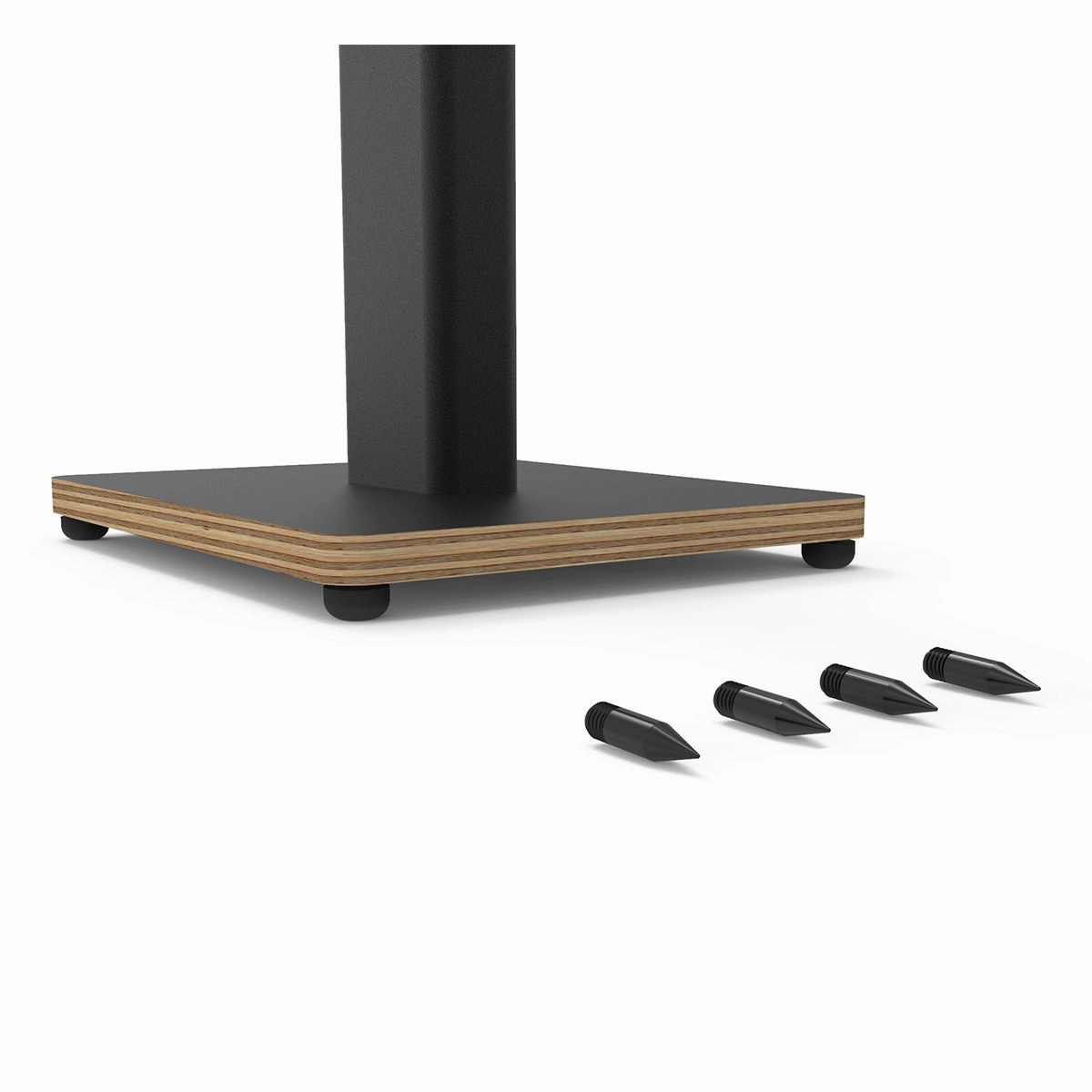Kanto ST34P 34" Universal Bookshelf Speaker Floor Stand with Plywood Base- Black (Pair)