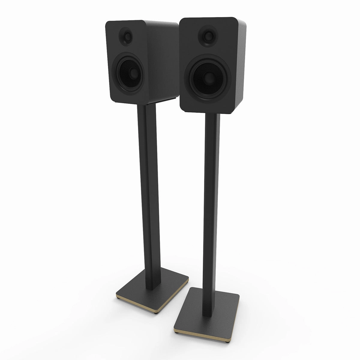Kanto ST34P 34" Universal Bookshelf Speaker Floor Stand with Plywood Base- Black (Pair)