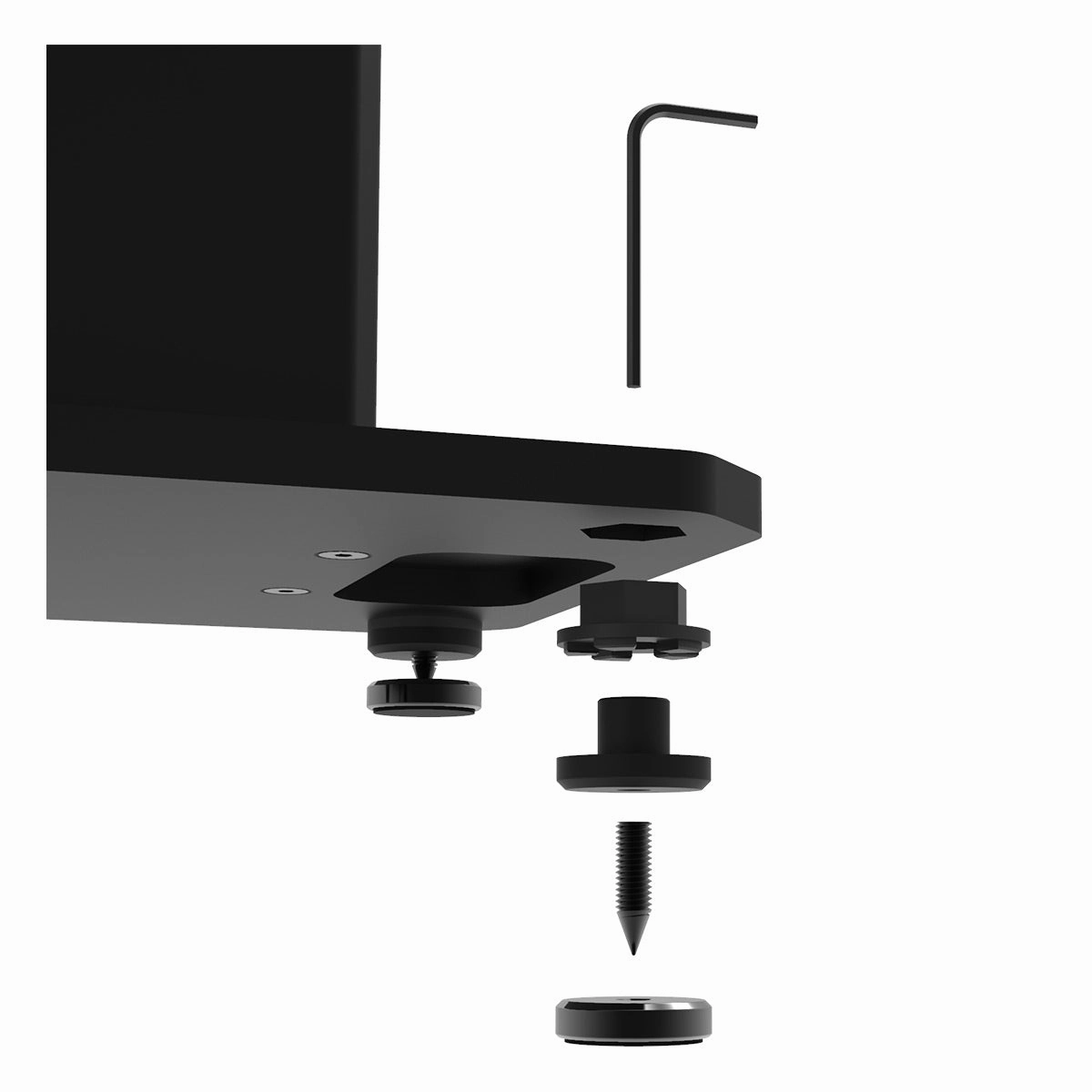 Kanto SX22 22" Tall Fillable Speaker Stands with Isolation Feet - Pair (Black)