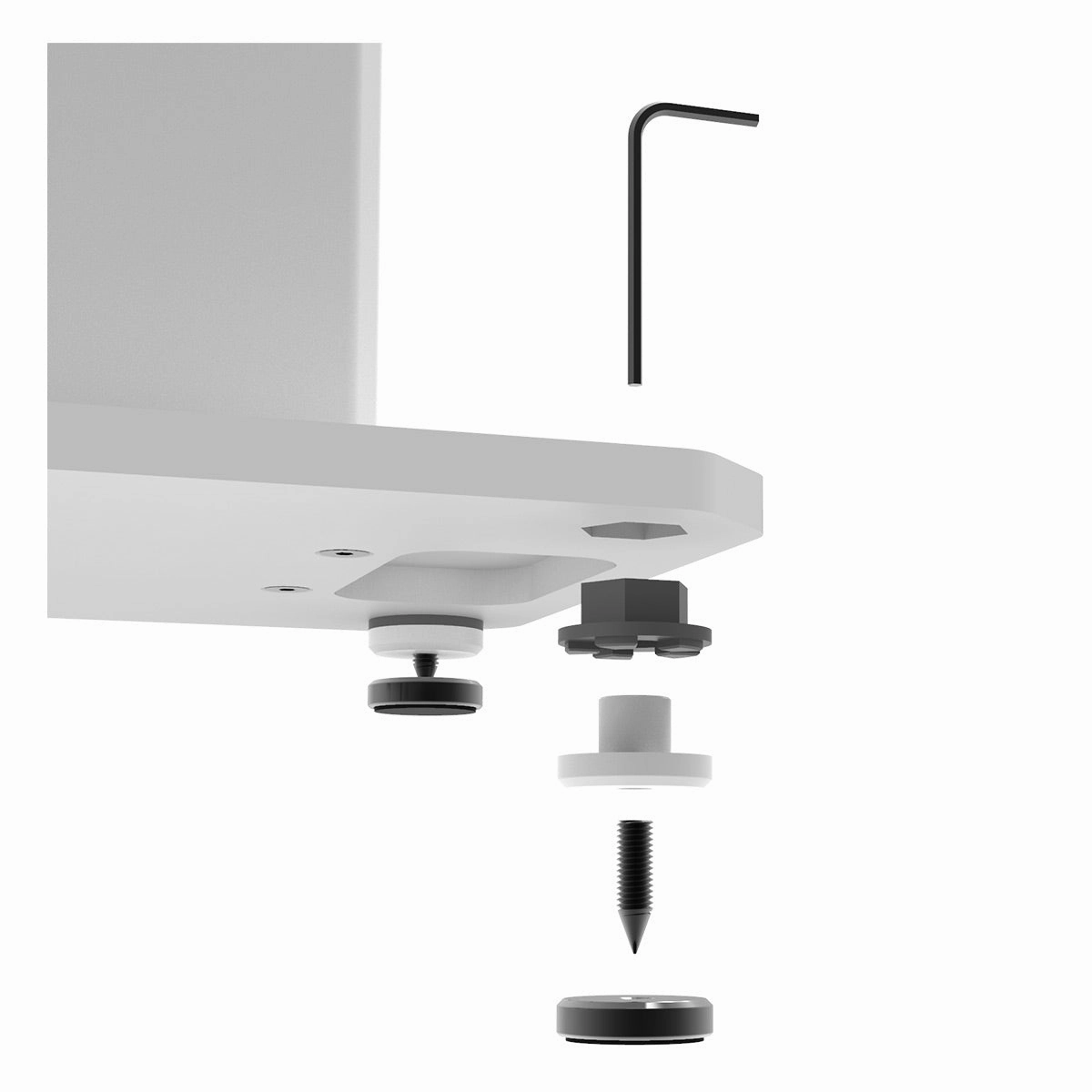 Kanto SX22 22" Tall Fillable Speaker Stands with Isolation Feet - Pair (White)