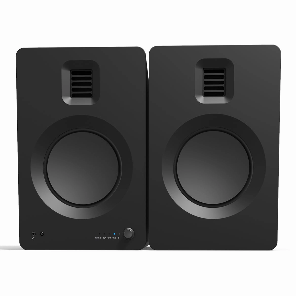 Kanto TUK Premium Powered Speakers - Pair with S6 Desktop Speaker Stands (Black)