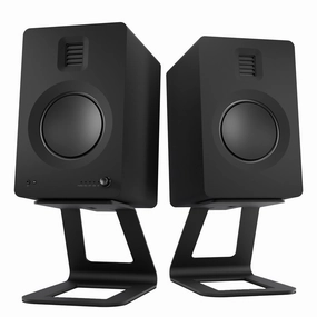 Kanto TUK Premium Powered Speakers with SE6 Elevated Desktop Speaker Stands (Black) Speaker stands,Audio Stands,Speaker Mounts