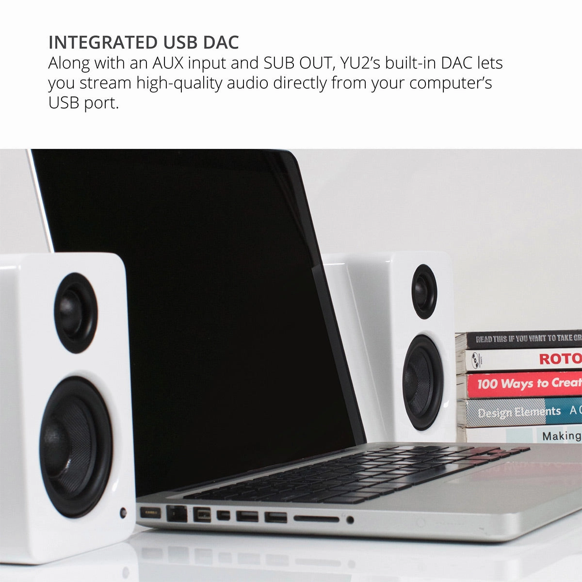 Kanto YU2 Powered Desktop Speakers - Pair (Matte Black)
