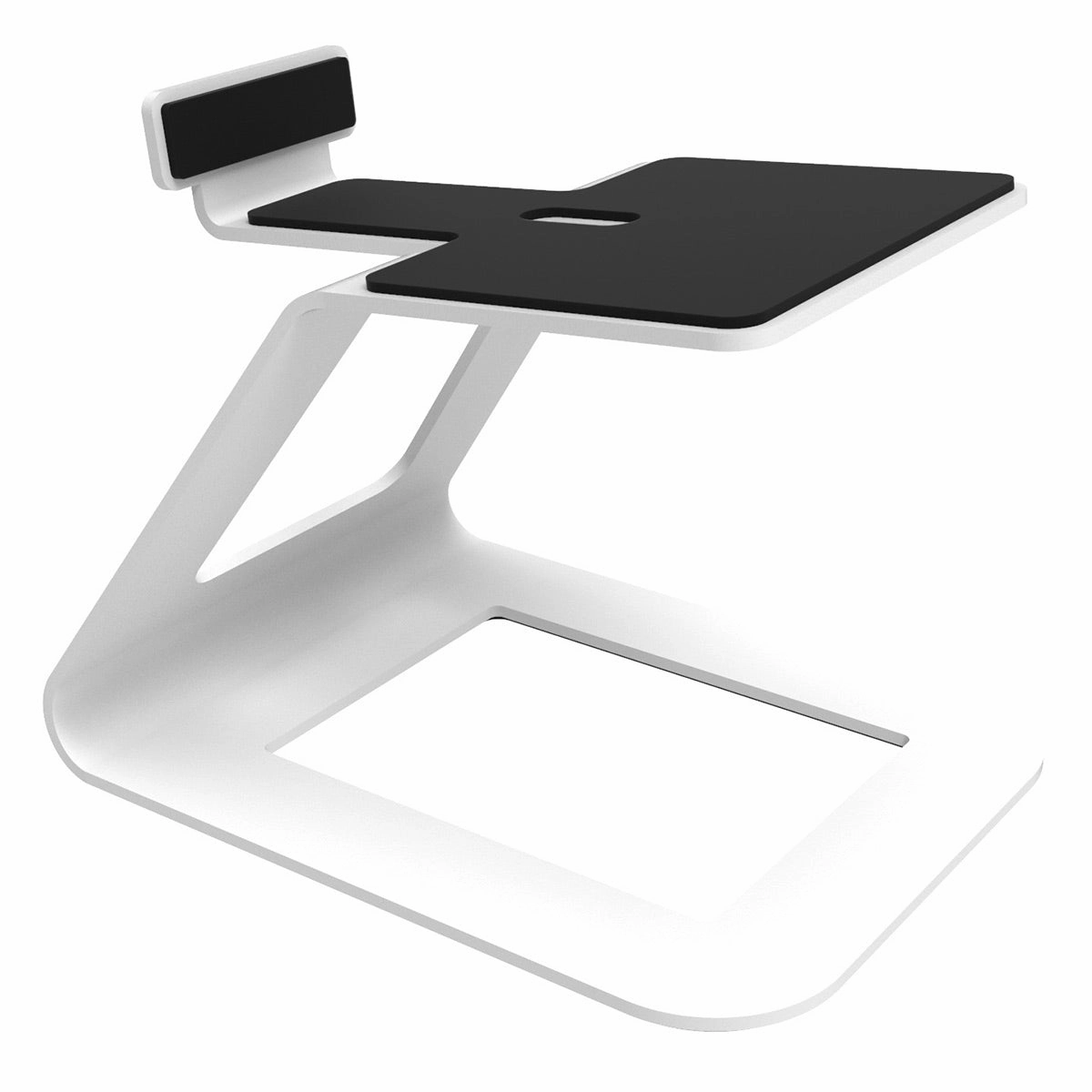Kanto YU6 Powered Bookshelf Speakers (Matte White) with SE6 Elevated Desktop Speaker Stands (White)