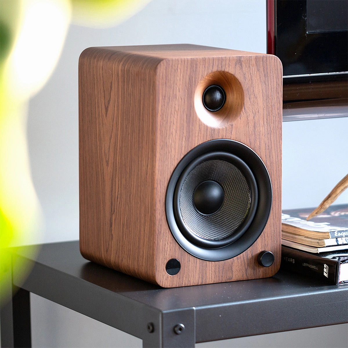 Kanto YU6 Powered Bookshelf Speakers with Built-In Bluetooth - Pair (Walnut)