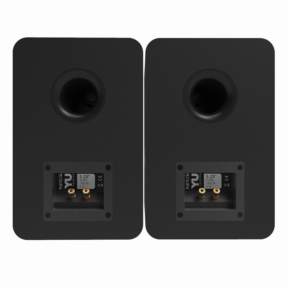 Kanto YUP6 Passive Bookshelf Speakers - Pair (Black)