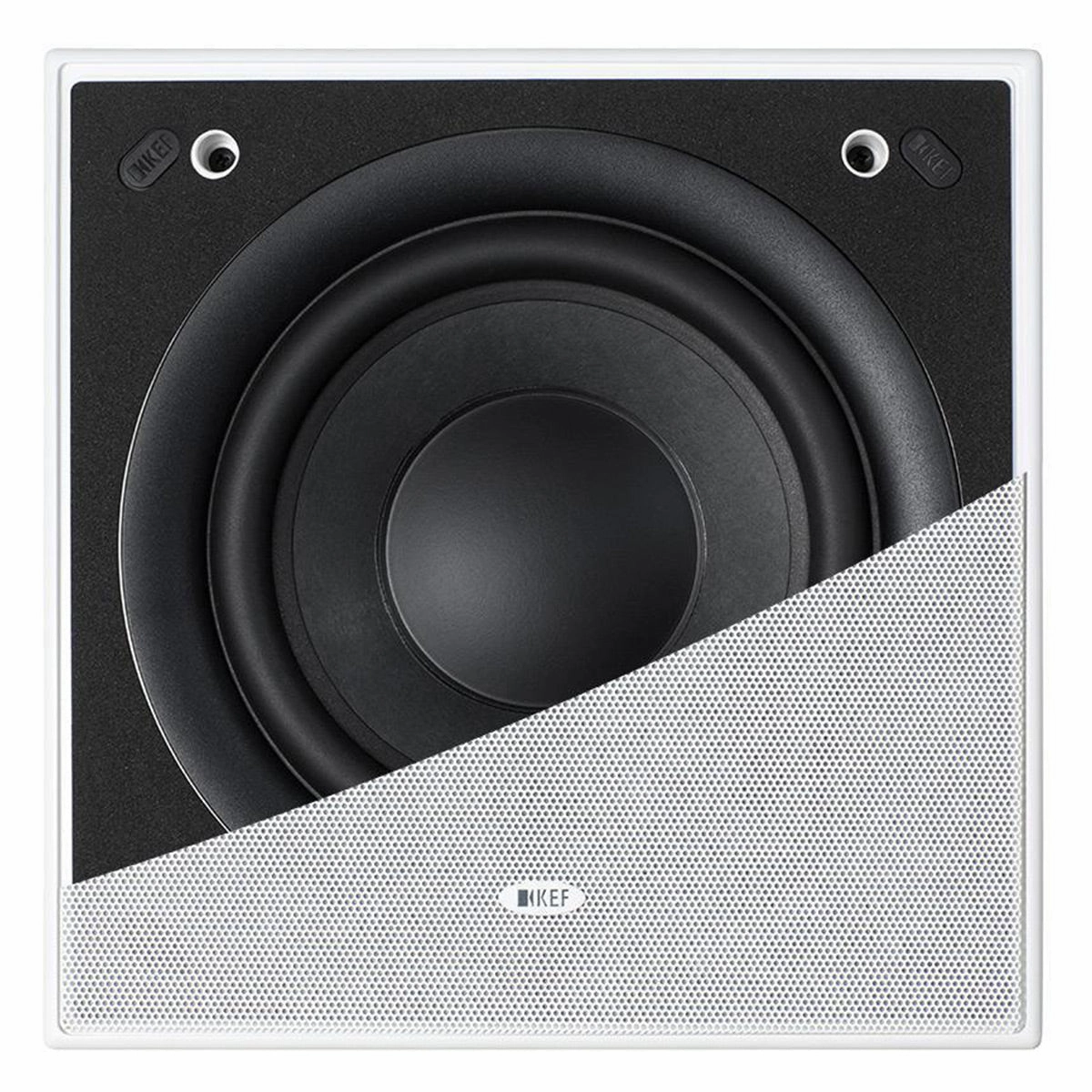 KEF Ci200QSB-THX In-Wall Or In-Ceiling Subwoofer - Pair (White) In Wall & In Ceiling Speakers,Recessed Speakers,Flush Mount Audio