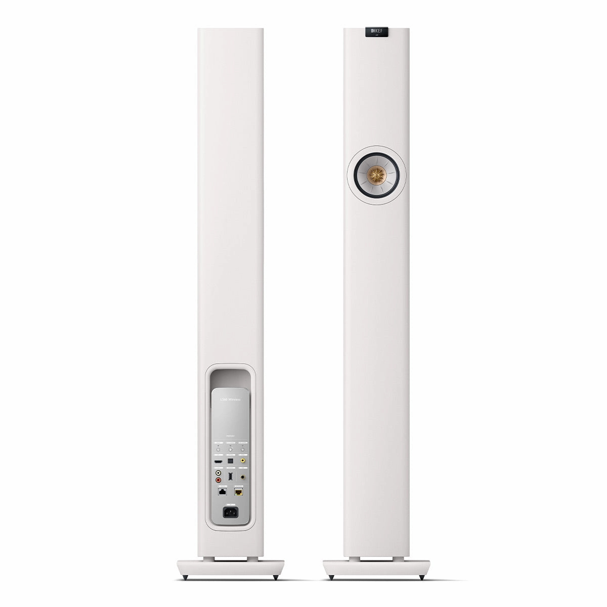 KEF LS60W Wireless Floorstanding Speakers - Pair (Mineral White)