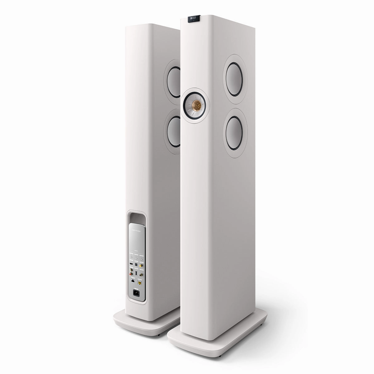 KEF LS60W Wireless Floorstanding Speakers - Pair (Mineral White)