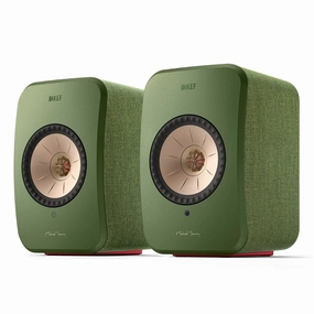 KEF LSX II Bookshelf Speakers - Pair (Olive Green)