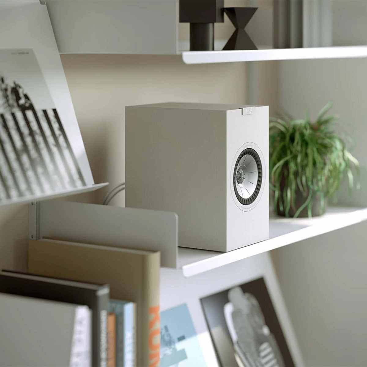 KEF Q1 Meta Bookshelf with Grille - Pair (White)
