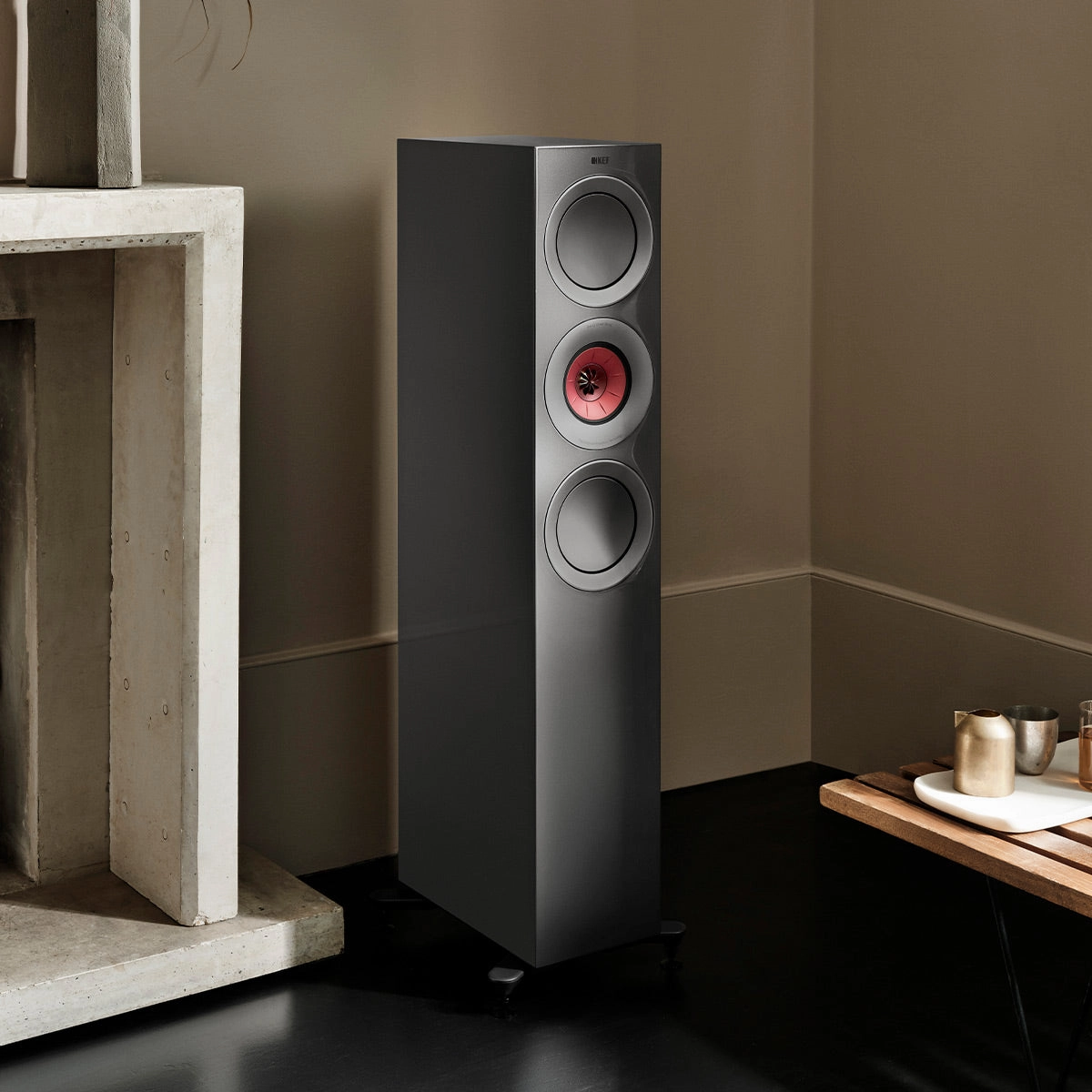 KEF R7 Meta Floorstanding Speaker - Each (Gloss Titanium Limited Edition)