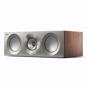 KEF Reference 2 Center Channel Speaker - Each (Satin Walnut/Silver) Center Channel Speakers,Home Theater Center,Dialog Speakers