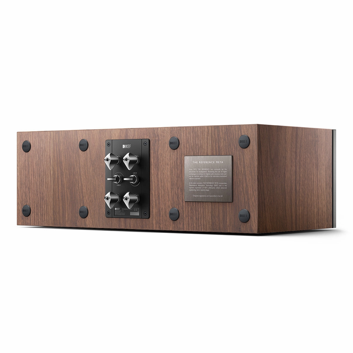 KEF Reference 2 Center Channel Speaker - Each (Satin Walnut/Silver)
