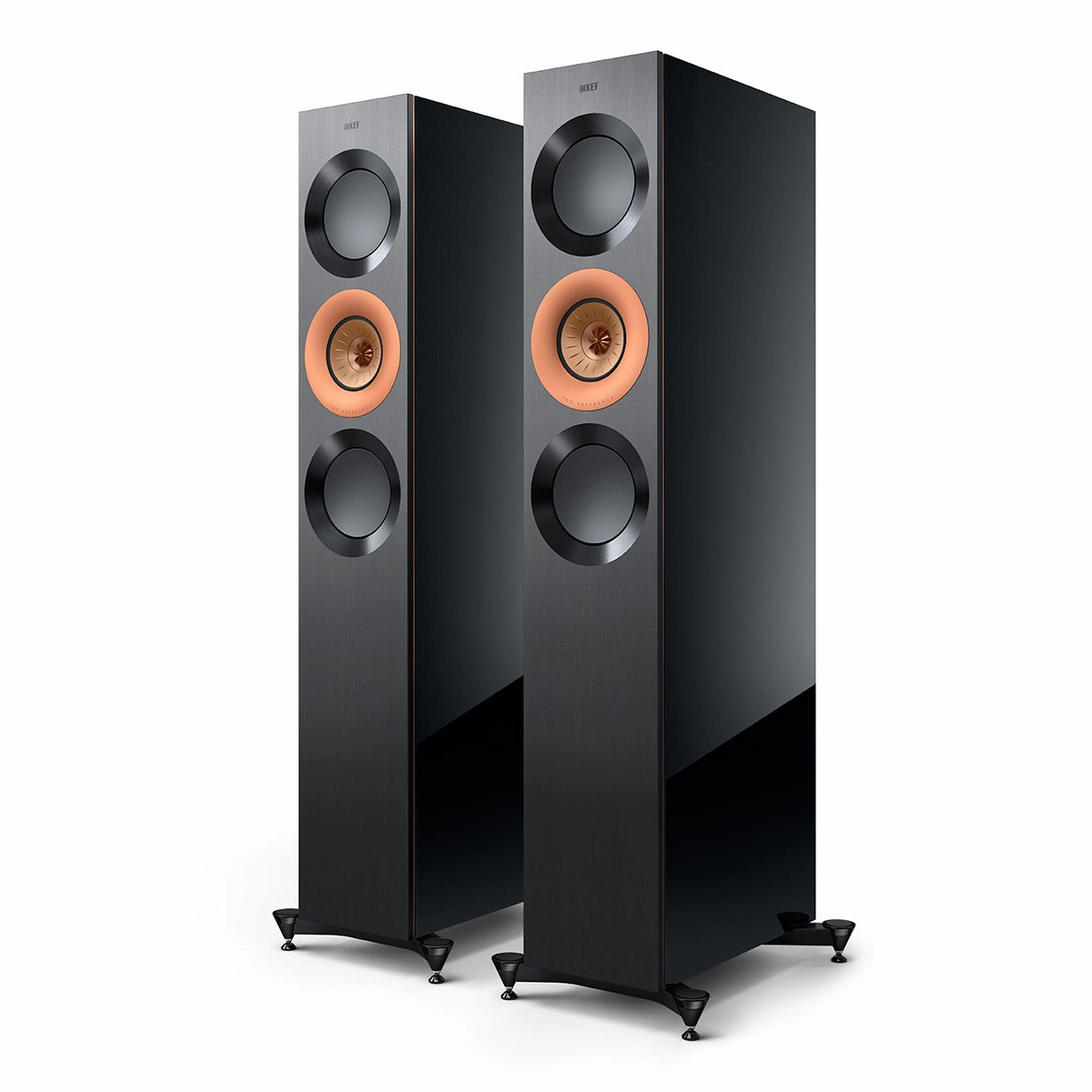 KEF Reference 3 Meta Floorstanding Speaker - Pair (High-Gloss Black/Copper)