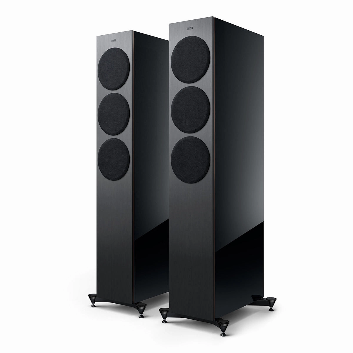 KEF Reference 3 Meta Floorstanding Speaker - Pair (High-Gloss Black/Copper)