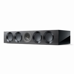 KEF Reference 4 Meta Center Channel Speaker (High-Gloss Black/Grey) Center Channel Speakers,Home Theater Center,Dialog Speakers