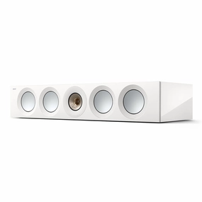 KEF Reference 4 Meta Center Channel Speaker (High-Gloss White/Champagne) Center Channel Speakers,Home Theater Center,Dialog Speakers