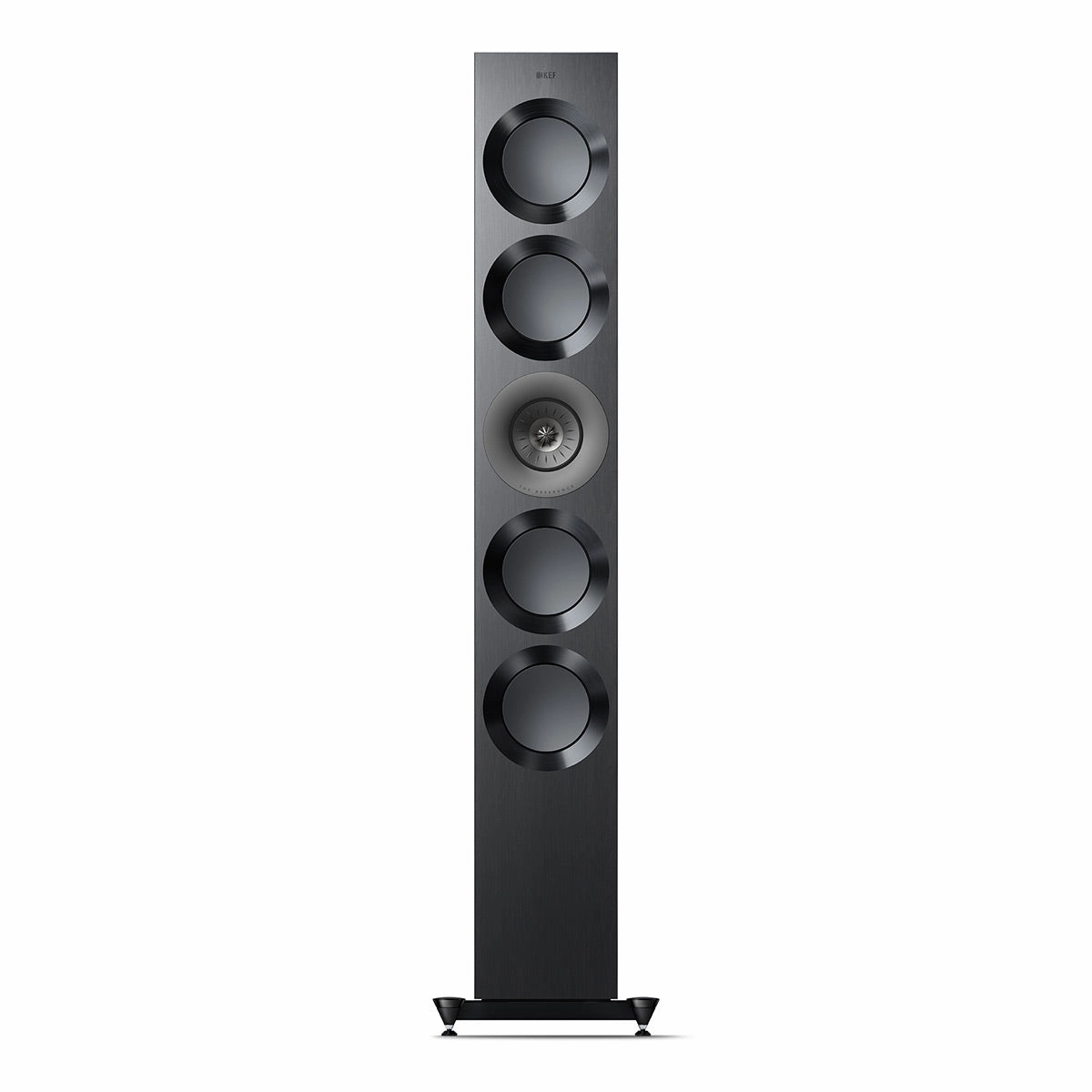 KEF Reference 5 Meta Floorstanding Speaker - Pair (High-Gloss Black/Grey)