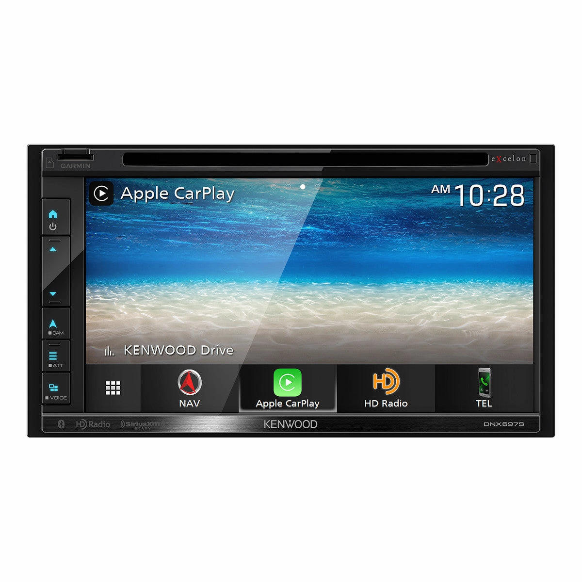 Kenwood DNX697S 6.8" CD/DVD Garmin Navigation Touchscreen Receiver w/ Apple CarPlay and Android Auto