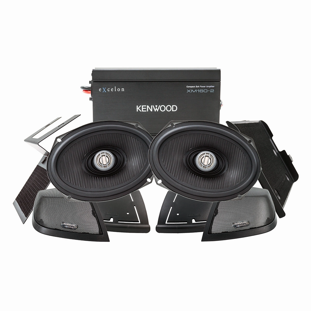 Kenwood P-HD2R Rear Amplified Speaker Package for 2014-Up Select Harley Davidson Motorcycles