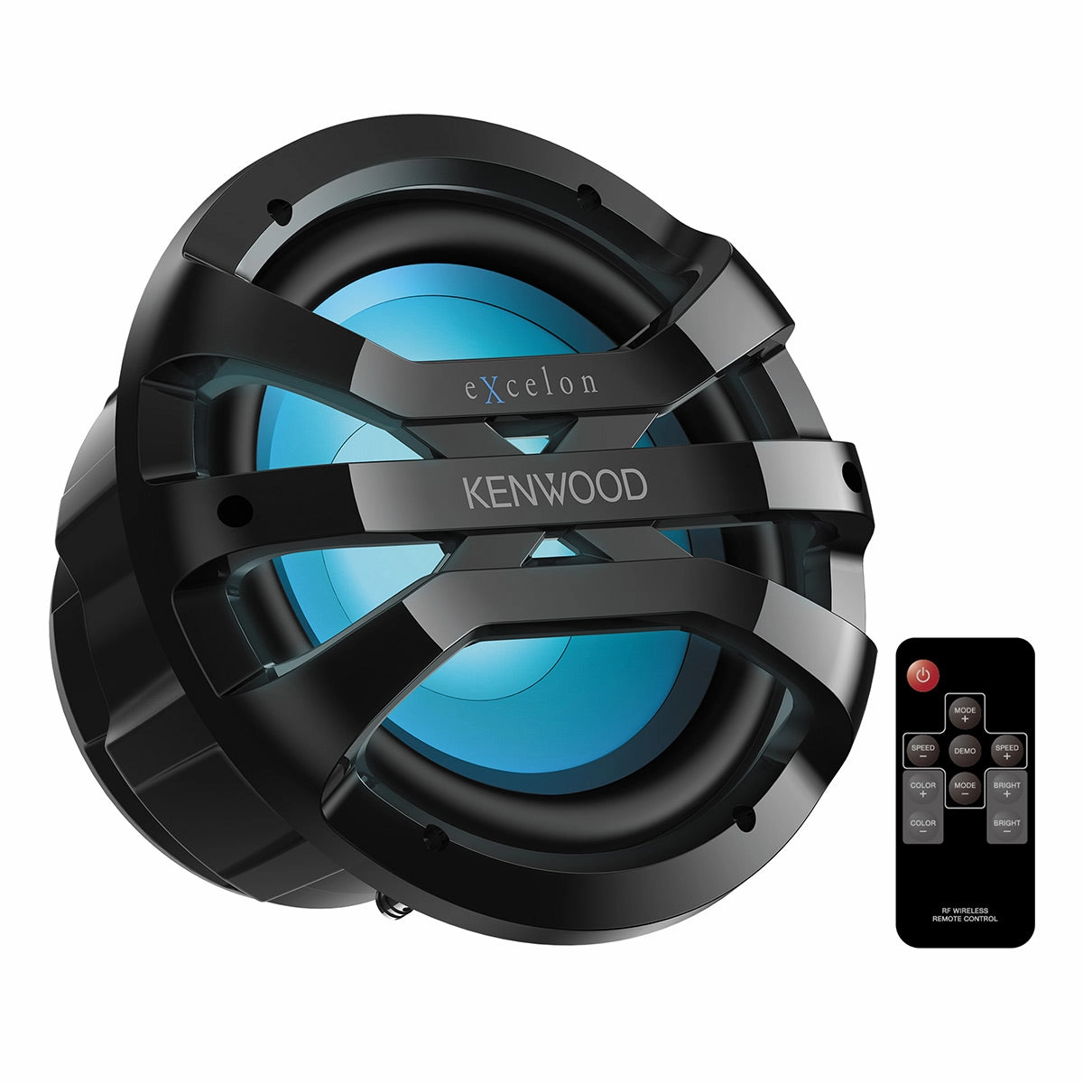 Kenwood XM1041BL eXcelon Motorsports 10" All-Weather Outdoor Subwoofer with Adjustable Lighting - Each (Black) Marine speakers & subwoofers,Boat Audio,Nautical Sound Systems