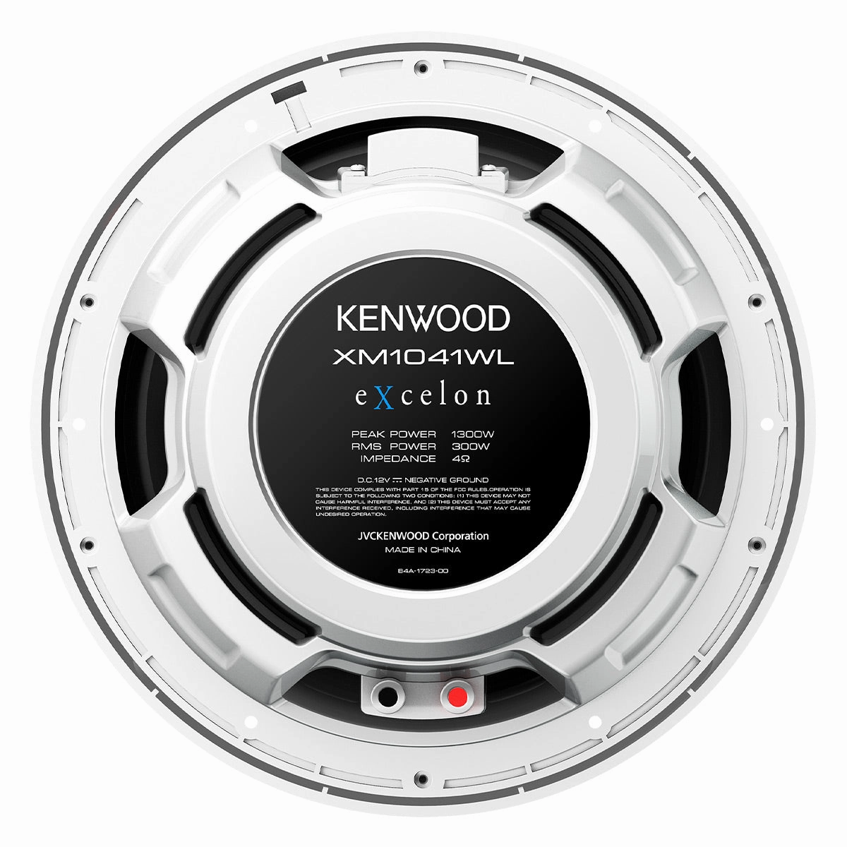 Kenwood XM1041BL eXcelon Motorsports 10" All-Weather Outdoor Subwoofer with Adjustable Lighting - Each (White)