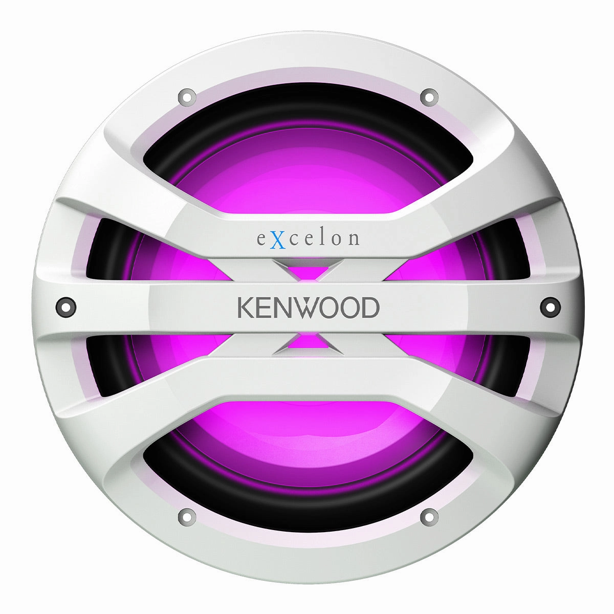 Kenwood XM1041BL eXcelon Motorsports 10" All-Weather Outdoor Subwoofer with Adjustable Lighting - Each (White)